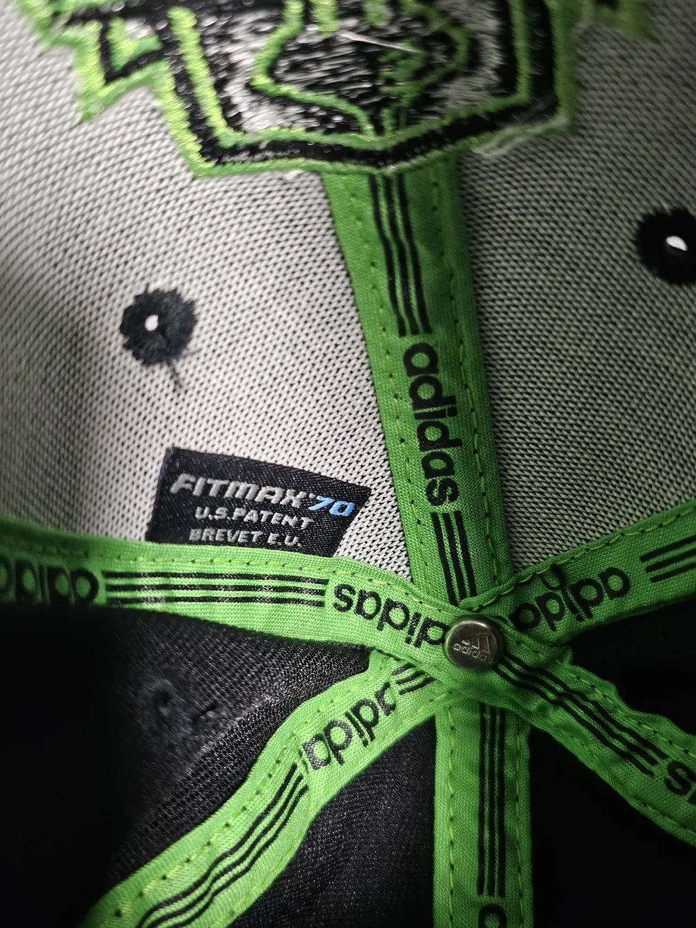 adidas MLS Seattle Sounders FC Black and Neon Green Cap Fitted Unisex
